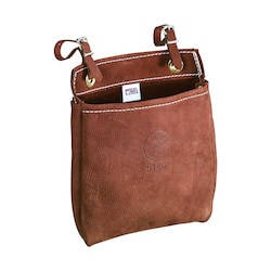Klein Tools 5146 | Tool Bag, Leather All-Purpose Pouch with Belt Straps, 9 x 3 x 8-Inch