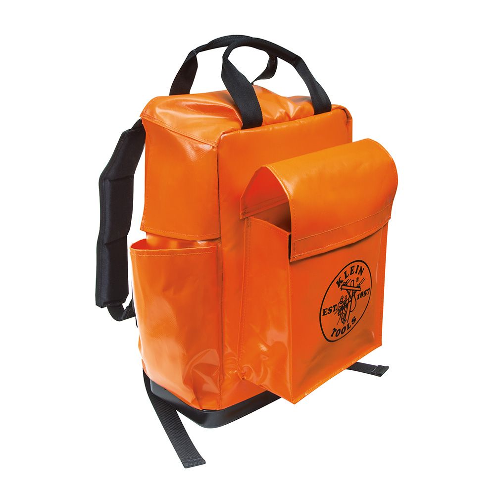 Klein Tools 5185ORA | Tool Bag Backpack, 18-Inch, Orange
