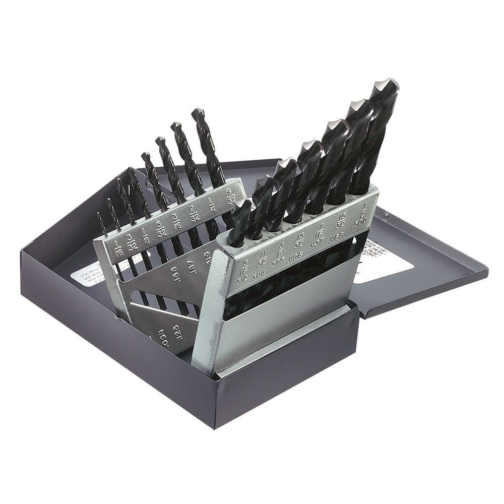 Klein Tools 53001 | Regular-Point Drill-Bit Set, 15-Piece
