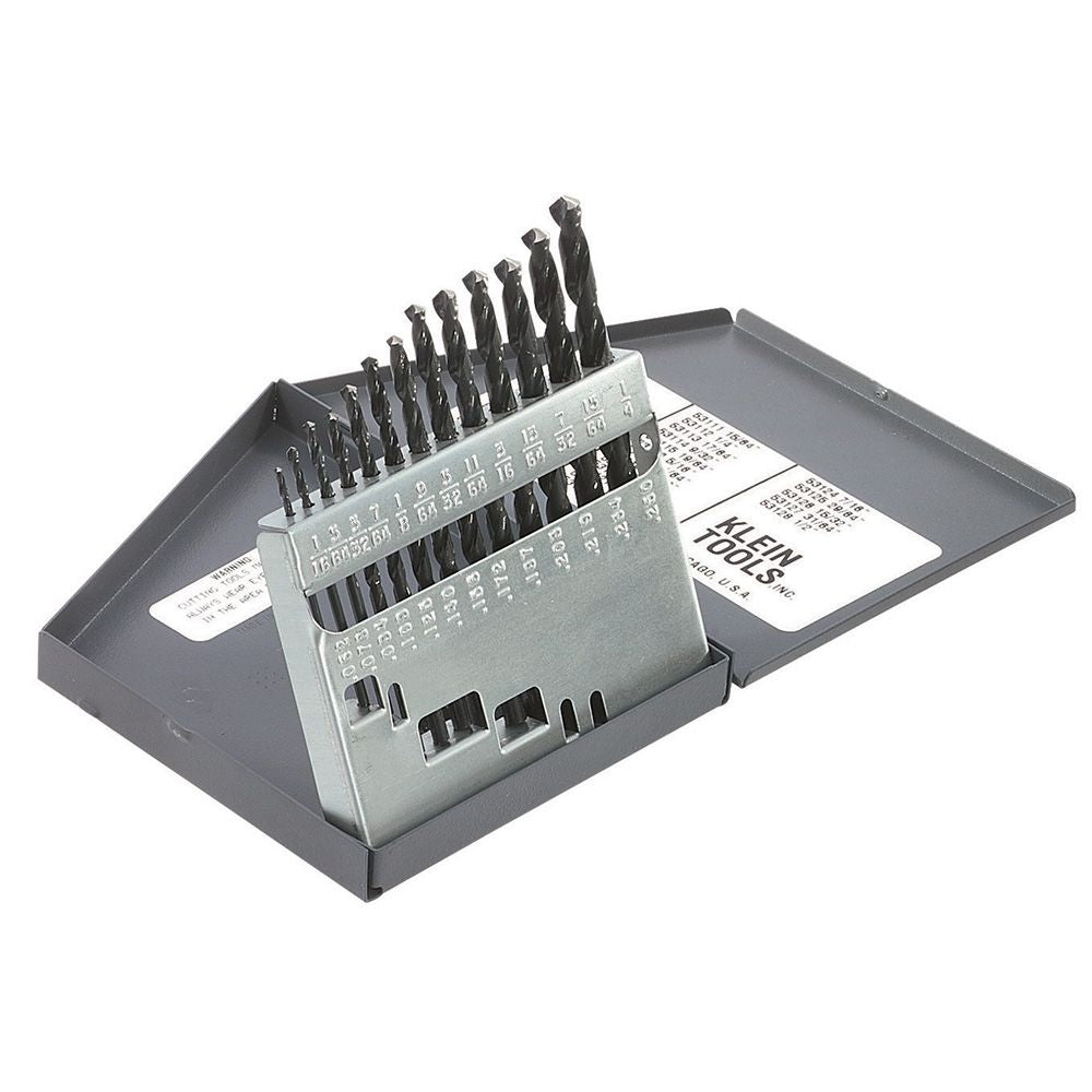 Klein Tools 53002 | Regular-Point Drill-Bit Set, 13-Piece