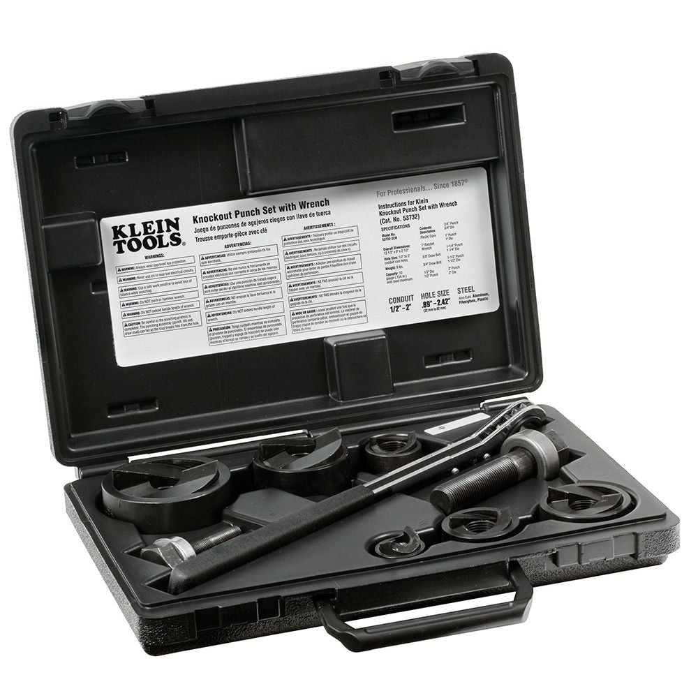 Klein Tools 53732SEN | Knockout Punch Set with Wrench