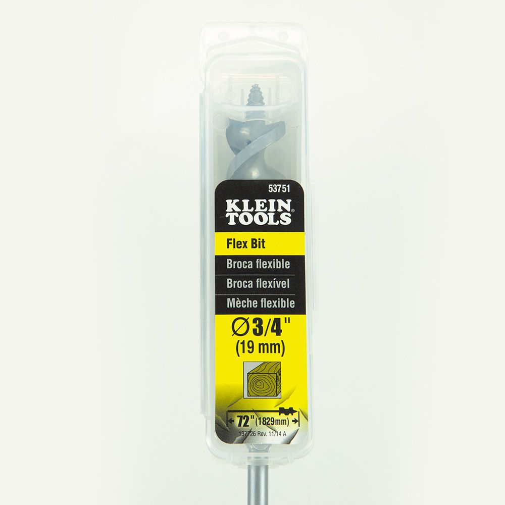 Klein Tools 53751 | Flex Bit Auger 3/4-Inch by 72-Inch
