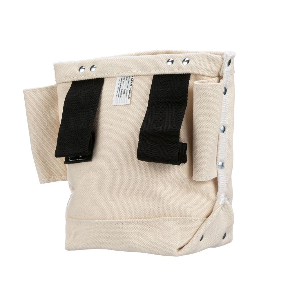 Klein Tools 5416 | Tool Bag, Bull-Pin and Bolt Pouch, Belt Strap Connect, 5 x 10 x 9-Inch