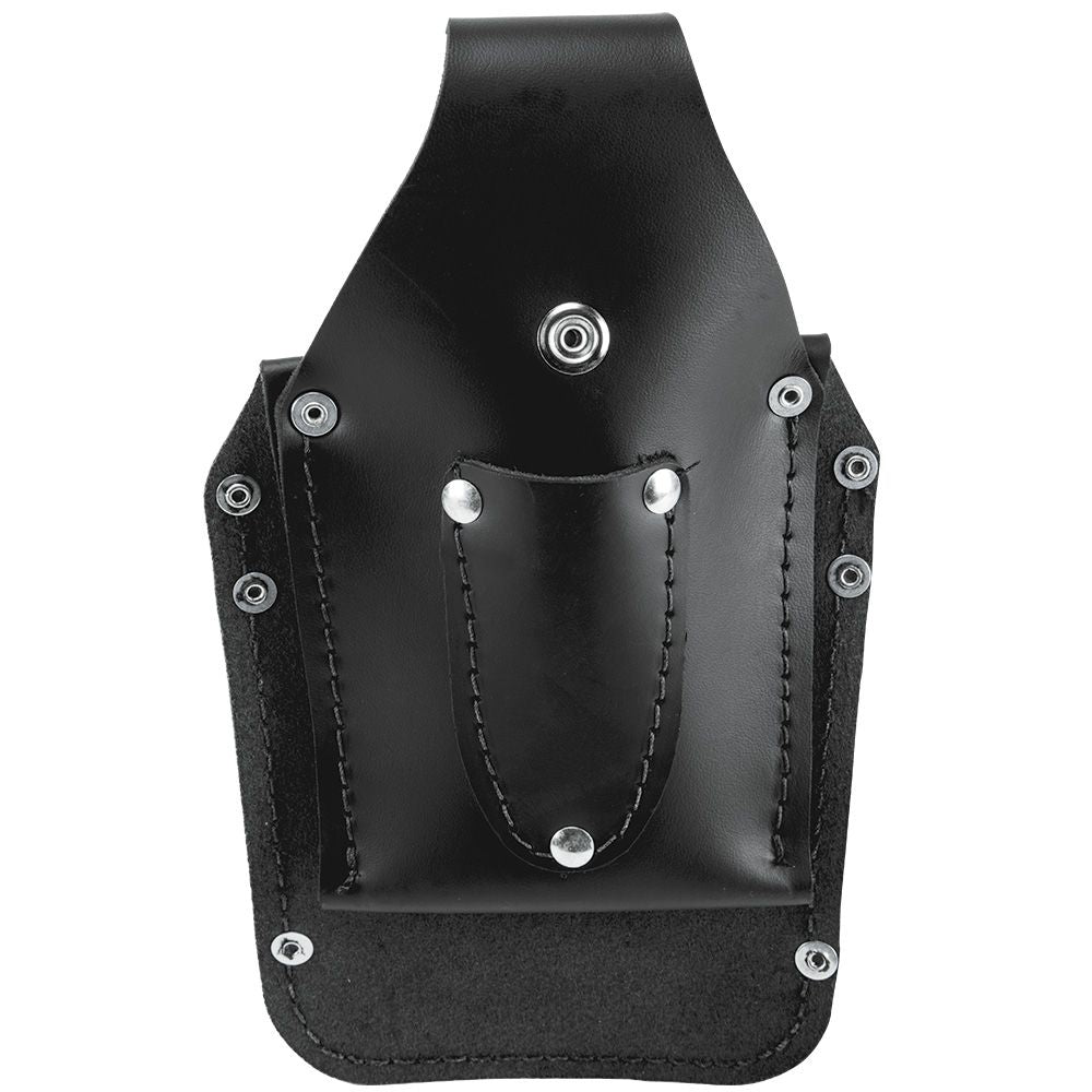 Klein Tools 5481 | Tool Pouch, Leather Pocket Tool Organizer, 6-Pockets, 5.75 x 2.5 x 10-Inch