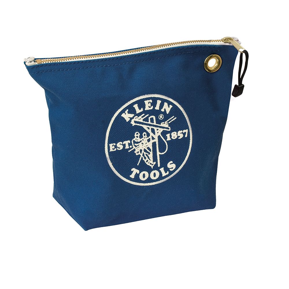 Klein Tools 5539BLU | Canvas Zipper Bag, Consumables, Blue