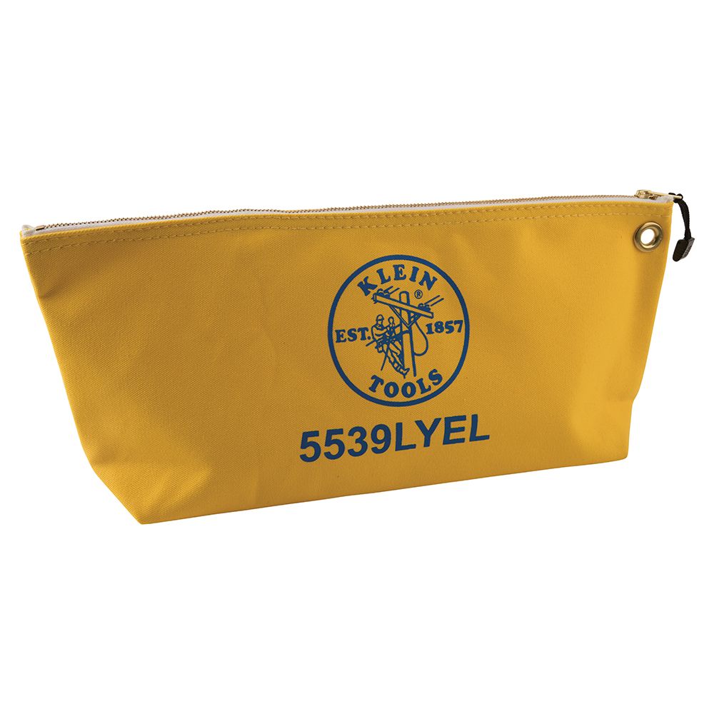 Klein Tools 5539LYEL | Canvas Bag with Zipper, Large Yellow