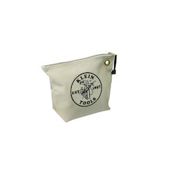 Klein Tools 5539NAT | Canvas Zipper Bag-Consumables, Natural
