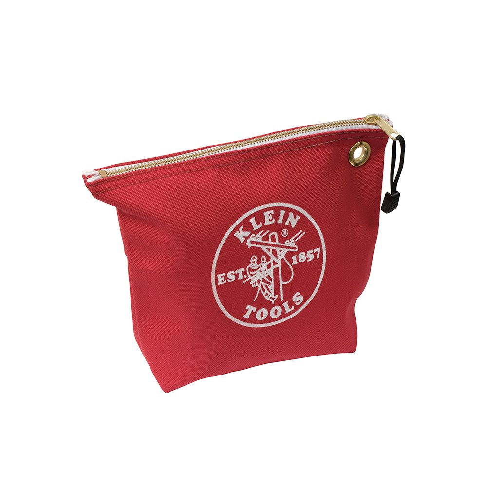 Klein Tools 5539RED | Canvas Zipper Bag, Consumables, Red