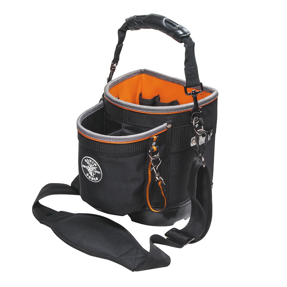 Klein Tools 55419SP-14 | Tool Bag, Tradesman Pro Shoulder Pouch, 14 Pockets, 10-Inch