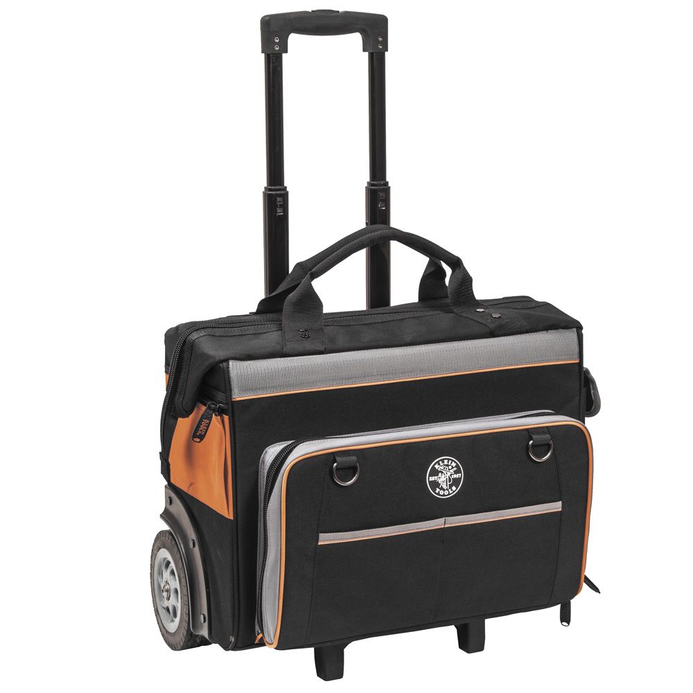 Klein Tools 55452RTB | Tool Bag, Tradesman Pro Rolling Tool Bag, 24 Pockets, 19-Inch