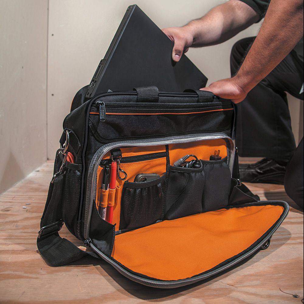 Klein Tools 55455M | Tool Bag, Tradesman Pro Tech Bag, 22 Pockets with Laptop Pocket, 16-Inch