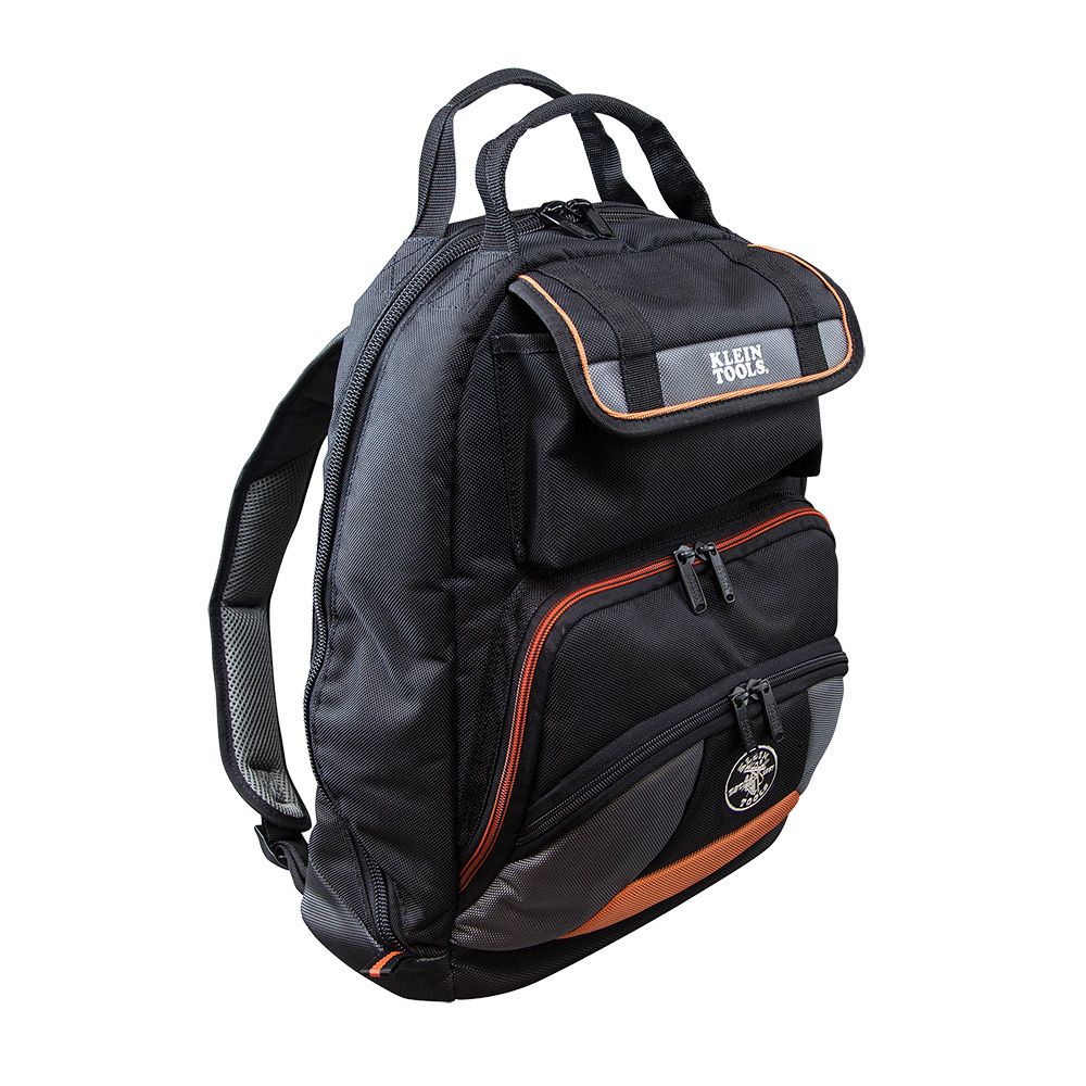 Klein Tools 55475 | Tradesman Pro Tool Bag Backpack, 35 Pockets, Black, 17.5-Inch
