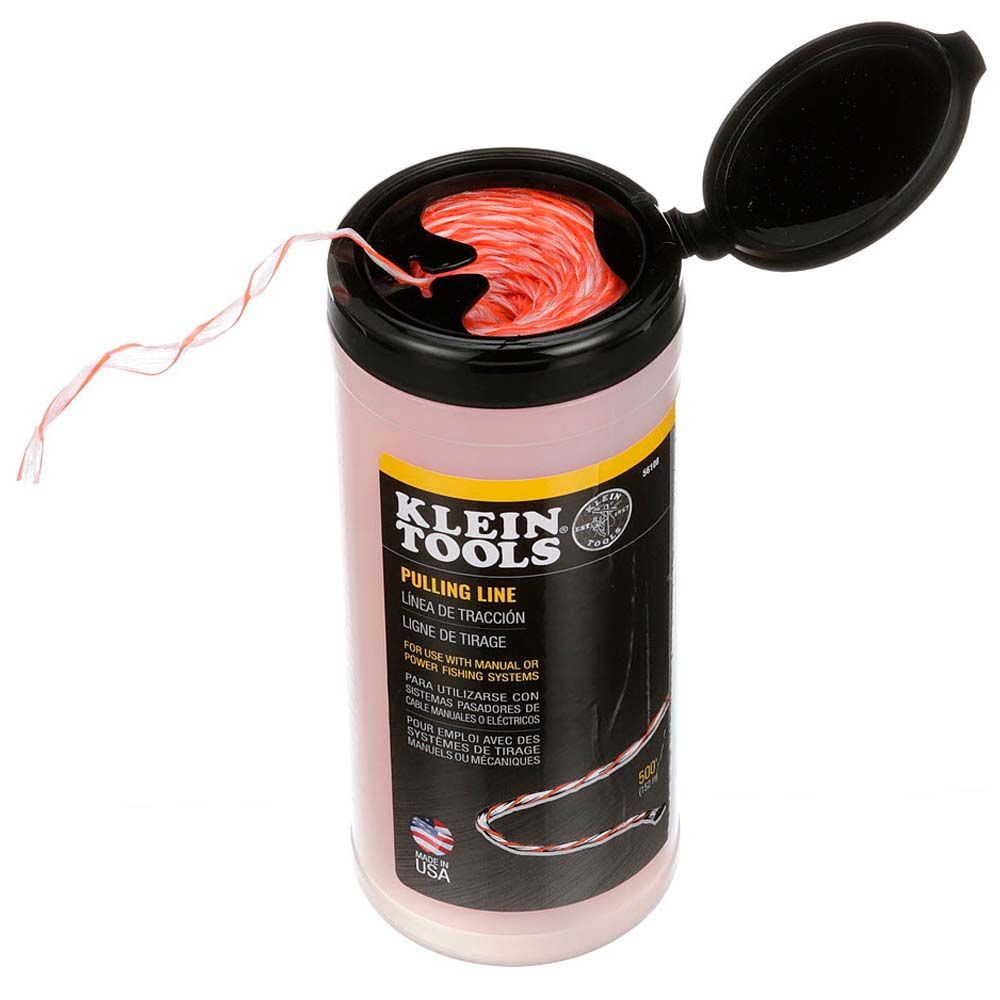 Klein Tools 56108 | Poly Pull Line with Orange Tracer 500-Feet