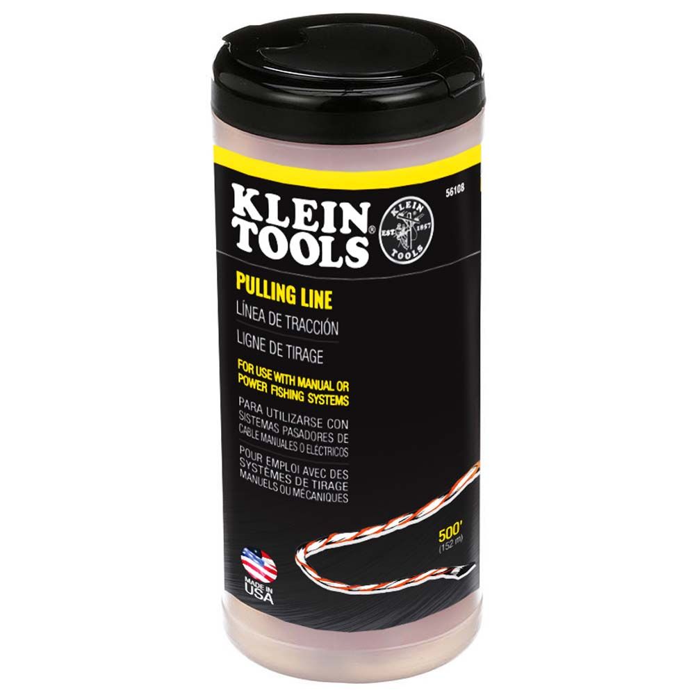 Klein Tools 56108 | Poly Pull Line with Orange Tracer 500-Feet