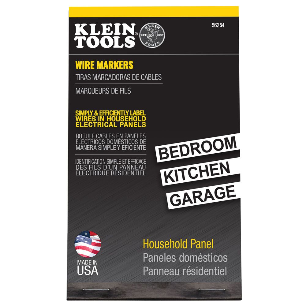 Klein Tools 56254 | Wire Marker Book, Household Electrical Panel