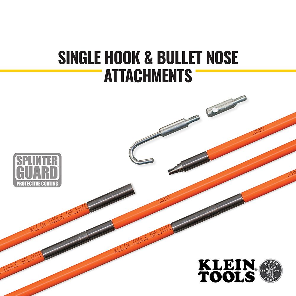 Klein Tools 56324 | Lo-Flex Fish Rod Set, 24-Feet