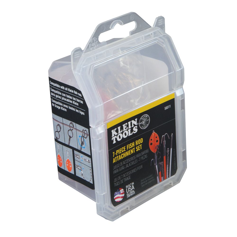 Klein Tools 56511 | Fish Rod Attachment Set, 7-Piece