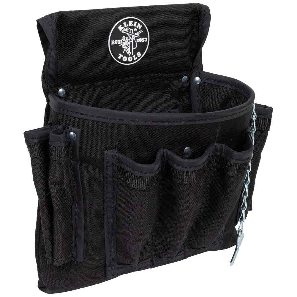 Klein Tools 5719 | PowerLine Series Electrician Tool Pouch, 18-Pocket