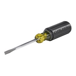 Klein Tools 605-4B | Wire Bending Cabinet Tip Screwdriver 4-Inch