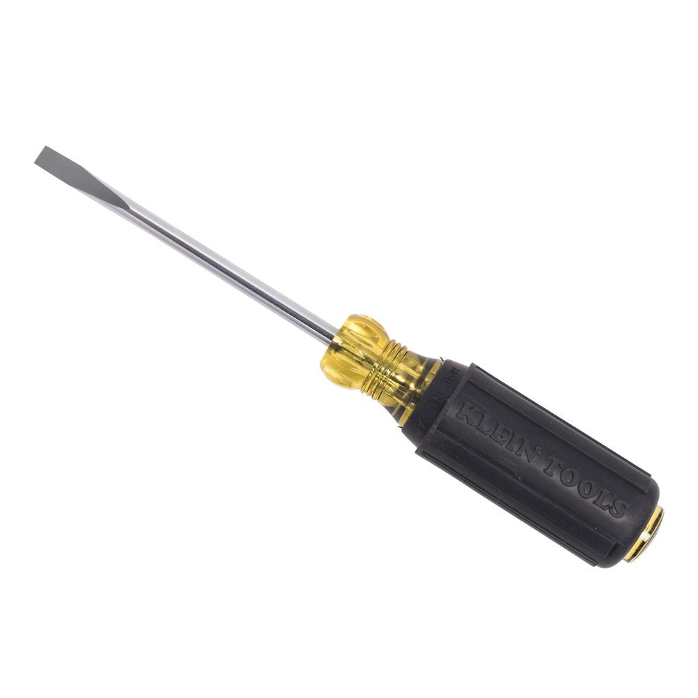 Klein Tools 605-4 | 1/4-Inch Cabinet Tip Screwdriver 4-Inch Shank