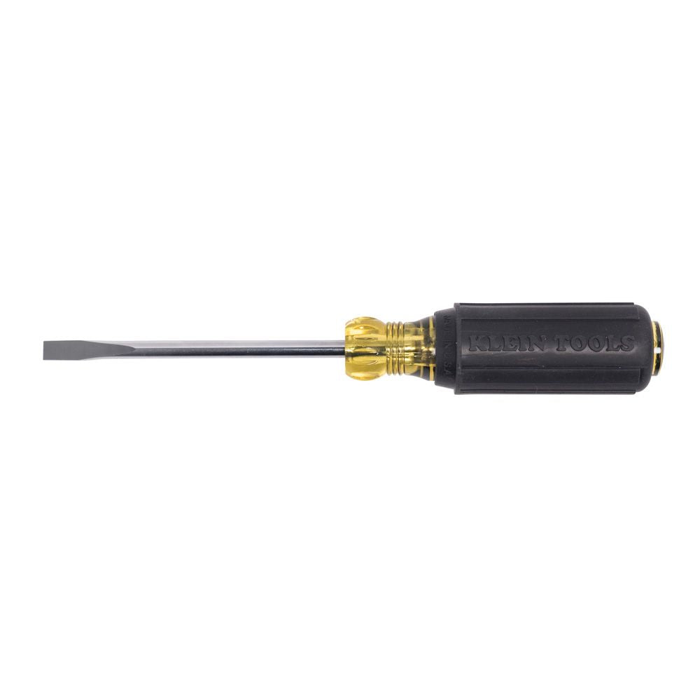 Klein Tools 605-4 | 1/4-Inch Cabinet Tip Screwdriver 4-Inch Shank