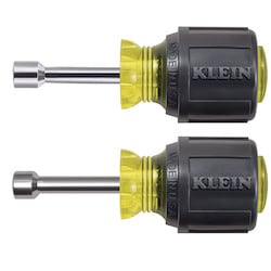 Klein Tools 610 | Nut Driver Set, Stubby Nut Drivers with 1-1/2-Inch Shaft, 2-Piece