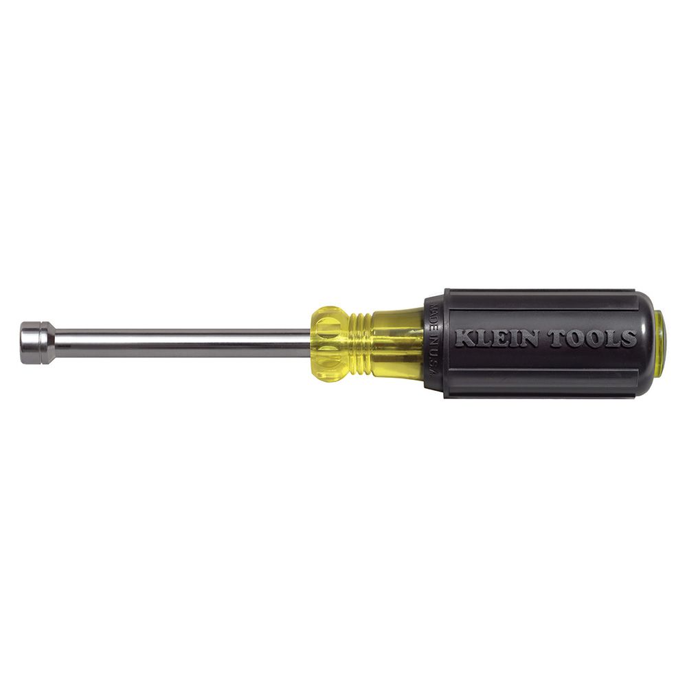 Klein Tools 630-6MM | 6 mm Nut Driver, 3-Inch Hollow Shaft, Cushion-Grip