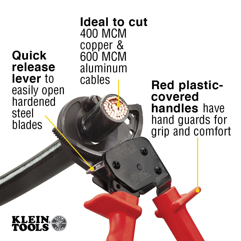 Klein Tools 63060 | Ratcheting Cable Cutter