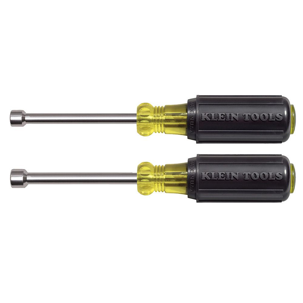 Klein Tools 630M | Nut Driver Set, Magnetic Nut Drivers, 3-Inch Shafts, 2-Piece