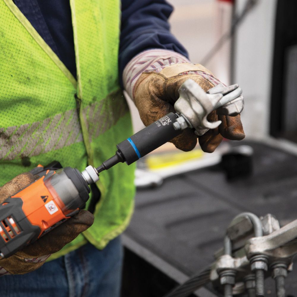 Klein Tools 66001 | 2-in-1 Impact Socket, 12-Point, 3/4 and 9/16-Inch