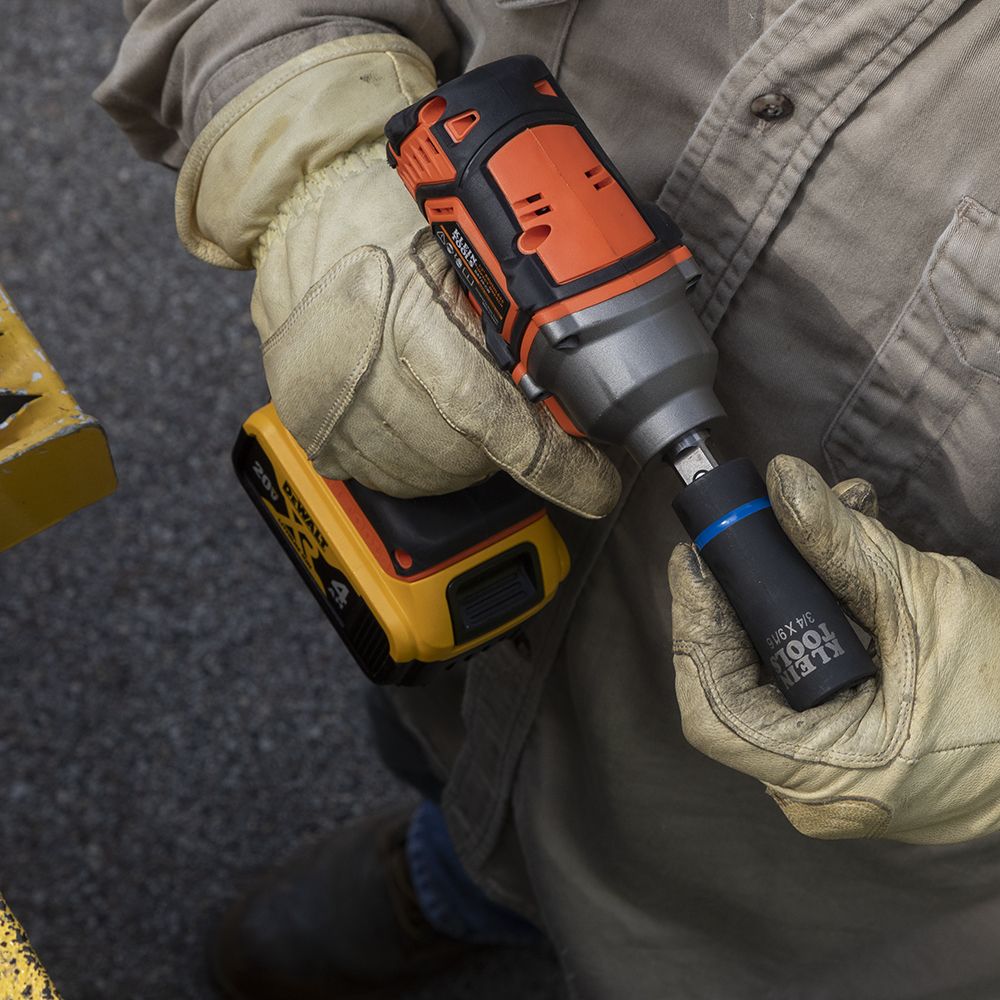 Klein Tools 66004 | 2-in-1 Impact Socket, 6-Point, 3/4 and 9/16-Inch
