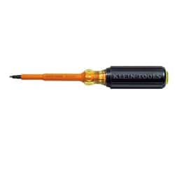 Klein Tools 661-4-INS | Insulated Screwdriver, 1 Square Tip, 4-Inch Shank