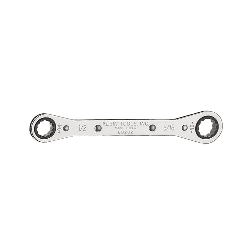 Klein Tools 68202 | Ratcheting Box Wrench 1/2 x 9/16-Inch