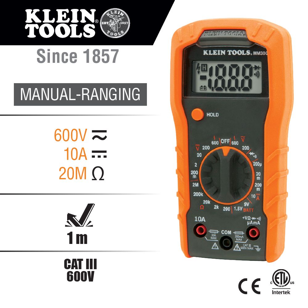 Klein Tools 69149P | Test Kit with Multimeter, Non-Contact Volt Tester, Receptacle Tester
