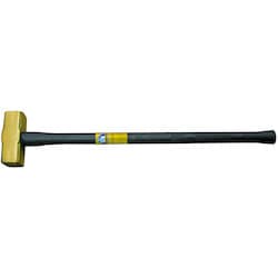 Klein Tools 7HBRFRH14 | Brass Sledge Hammer, Rubber Handle, 14-Pound