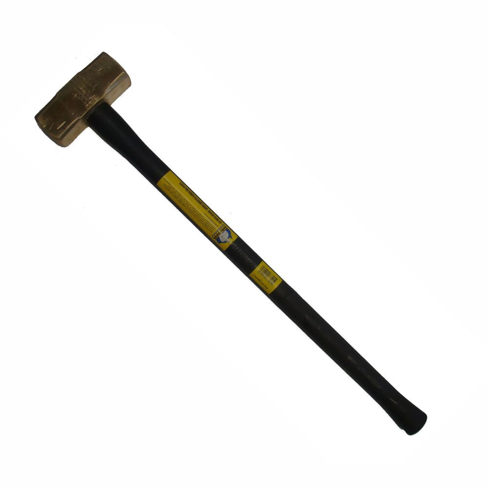 Klein Tools 7HBRFRH14 | Brass Sledge Hammer, Rubber Handle, 14-Pound