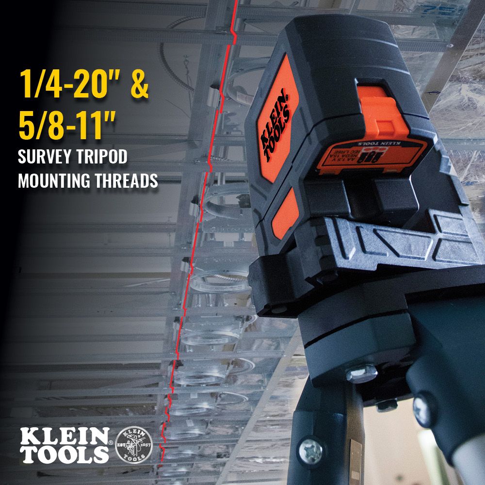 Klein Tools 93LCLS | Laser Level, Self-Leveling Red Cross-Line Level and Red Plumb Spot