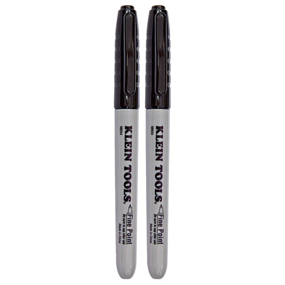 Klein Tools 98554 | Fine Point Permanent Markers, 2-Pack