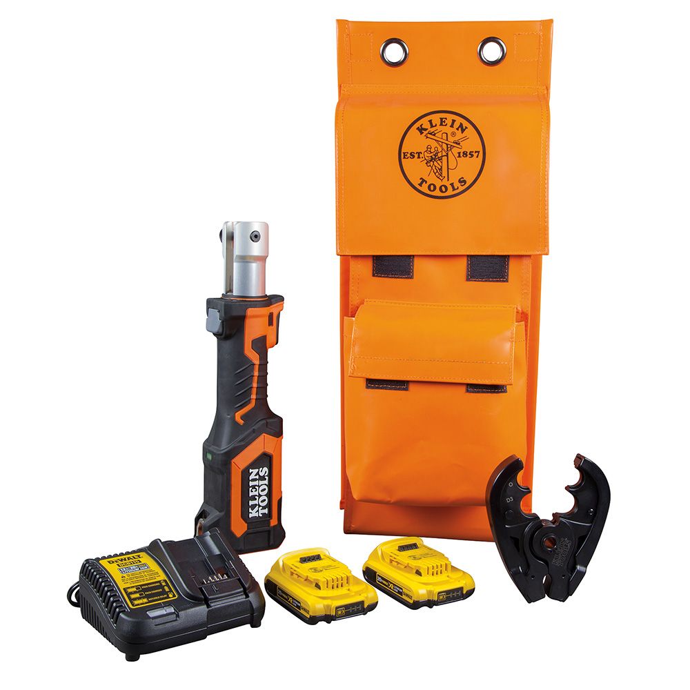 Klein Tools BAT207T23 | Battery-Operated Crimper, O+ Die Head, 2 Ah