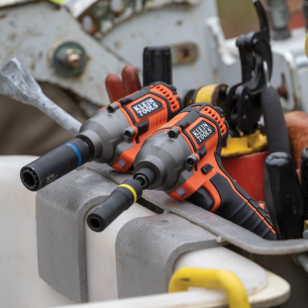 Klein Tools BAT20CD1 | Battery-Operated Compact Impact Driver, 1/4-Inch Hex Drive, Full Kit