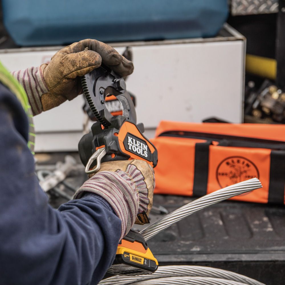 Klein Tools BAT20GD10 | Battery-Operated CU/AL Closed-Jaw Cutter, 2 Ah