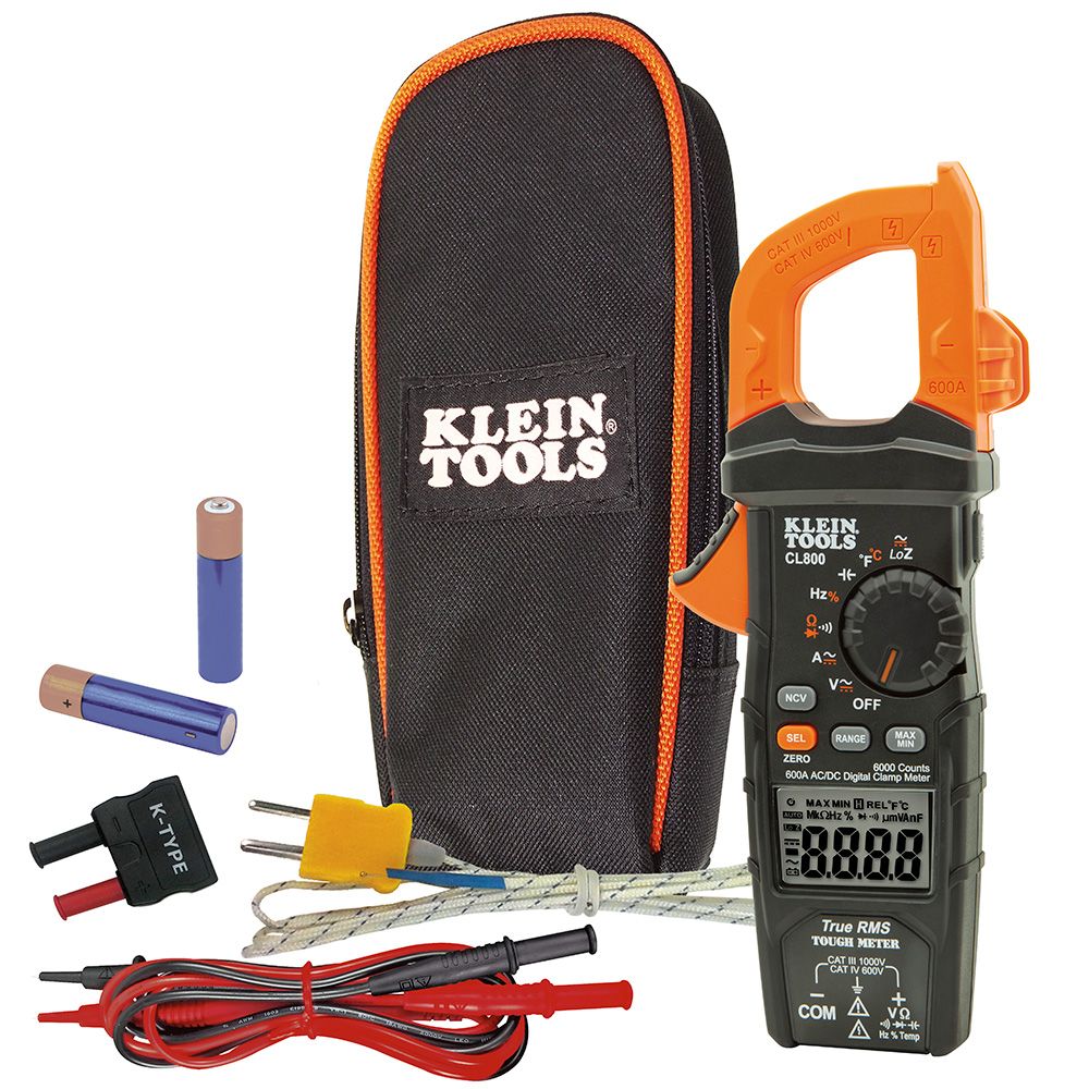 Klein Tools CL800 | Digital Clamp Meter, AC Auto-Range TRMS, Low Impedance (LoZ), Auto Off