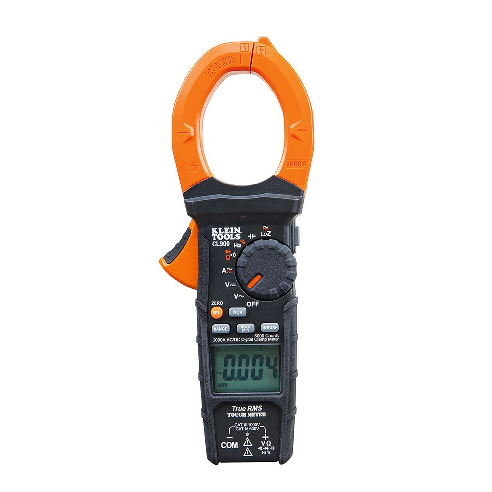 Klein Tools CL900 | Digital Clamp Meter, AC Auto-Range TRMS, Low Impedance (LoZ), 2000 Amp