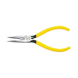 Klein Tools D203-6C | Pliers, Needle Nose Side-Cutters with Spring, 6-Inch