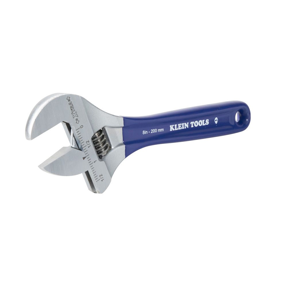 Klein Tools D509-8 | Adjustable Wrench, Extra-Wide Jaw, 8-Inch
