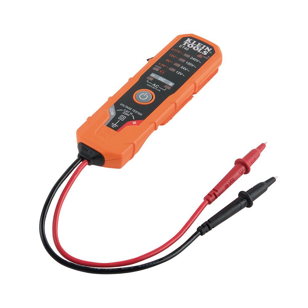 Klein Tools ET40 | Digital AC/DC Voltage Tester 12 to 240V AC, 1.5 to 24V DC