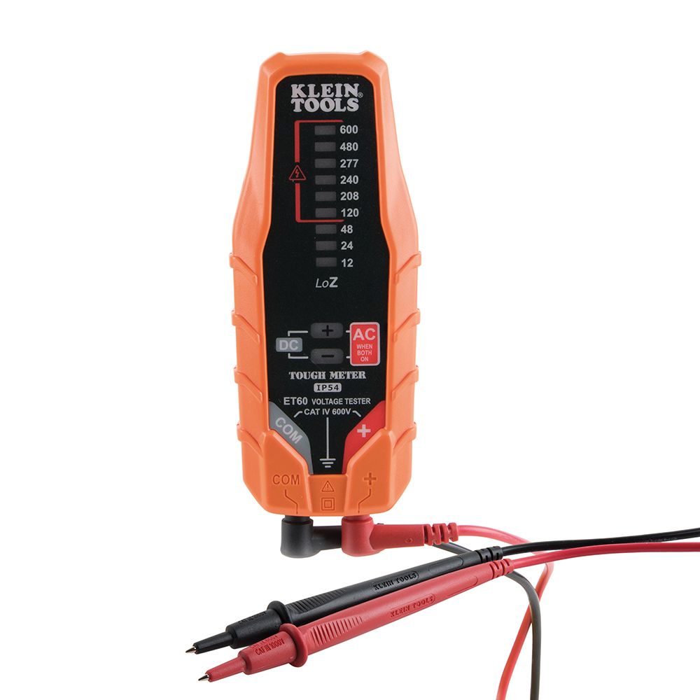 Klein Tools ET60 | Electronic AC/DC Voltage Tester, 12 to 600V