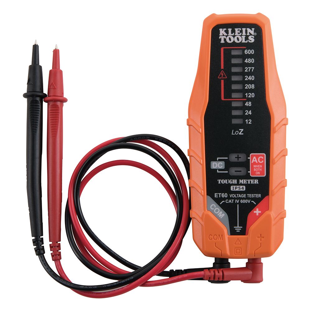 Klein Tools ET60 | Electronic AC/DC Voltage Tester, 12 to 600V