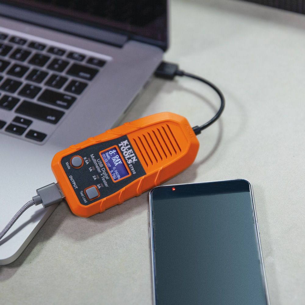 Klein Tools ET910 | USB Digital Meter and Tester, USB-A (Type A)