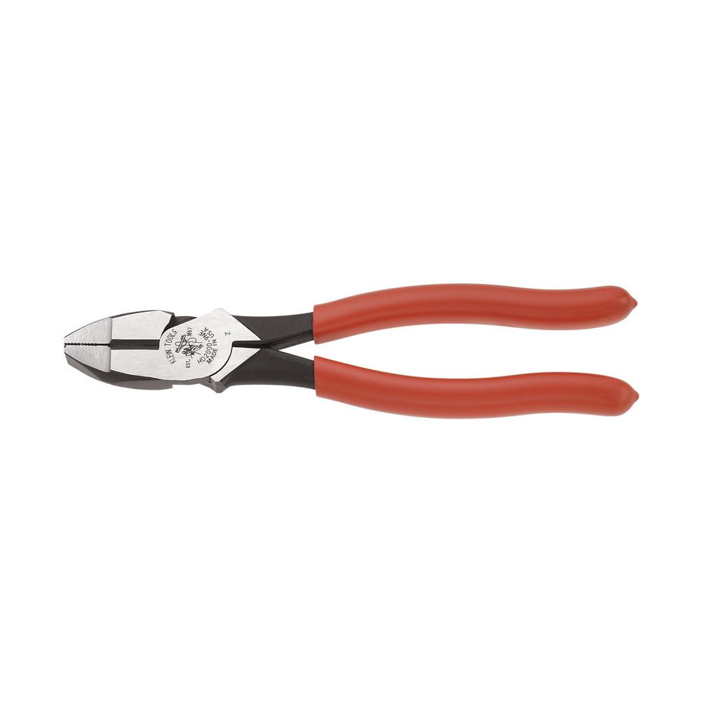 Klein Tools HD2000-9NE | Heavy-Duty Lineman’s Pliers, Thicker-Dipped Handle